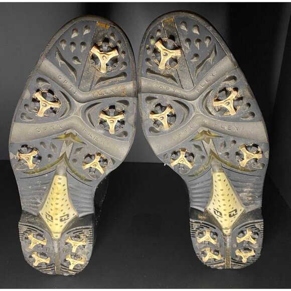 FootJoy Leather Icon Croc Saddle Black Mens 15 52108 Golf Spikes - Picture 4 of 7